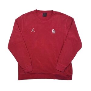 Nike Air Jordan Oklahoma Sooners Pullover Crewneck Fleece Sweatshirt Men’s XXL